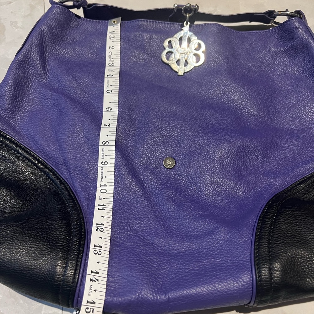 Pancaldi Italian Leather Handbag | Purple Statement | Luxe, Soft & Function - Picture 12 of 14